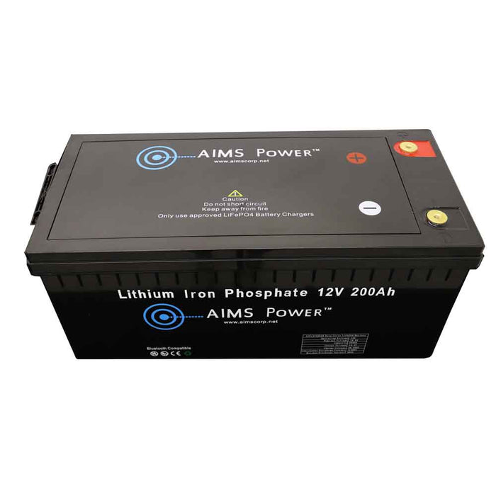  AIMS Power Batería de litio 12V 200Ah LiFePO4 con