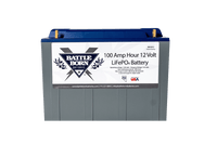 BattleBorn 100 Ah 12V LiFePO4 Deep Cycle Battery | Deep Cycle Lithium Solar Battery BB10012 BattleBorn