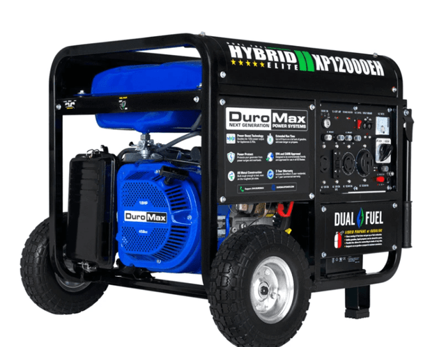 DuroMax XP12000EH 12000-Watt 18 HP Portable Dual Fuel Gas Propane Generator | XP12000EH + Free Shipping - Shop Solar Kits