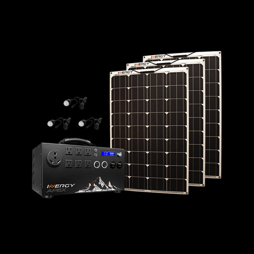 Inergy APEX Silver Flexible Solar Panel Kit | 3 x 100 Watt Linx Solar Panels + Free Shipping & Installation Guide - Shop Solar Kits