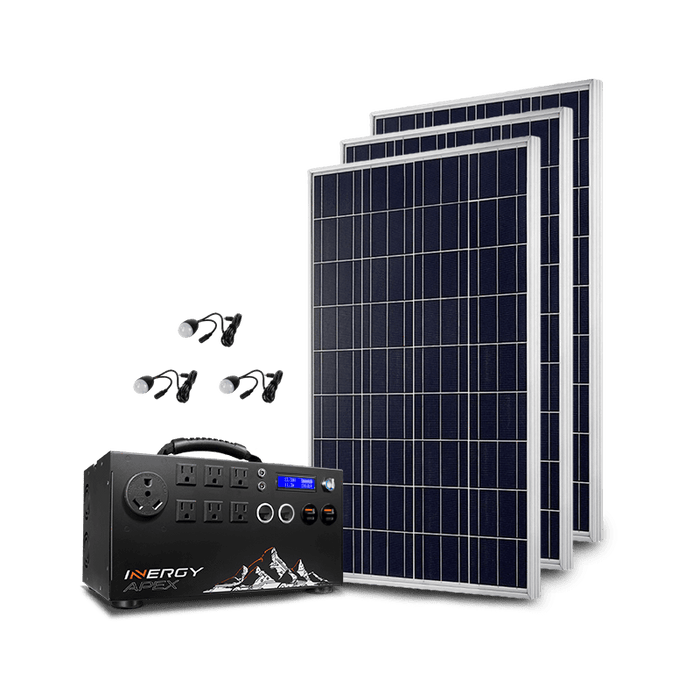 Inergy APEX Silver Kit - 3 x Storm Solar Panels + Free Shipping & Installation Guide - Shop Solar Kits