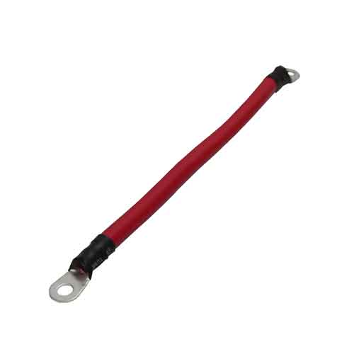 Cable 1/0 AWG Jumper Red 1 Foot Lugged - ShopSolarKits.com
