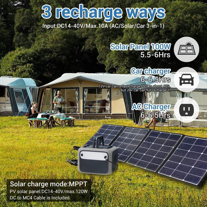MaxOak Bluetti AC50 Solar Generator | 500Wh Portable Solar Power Station [Grey]