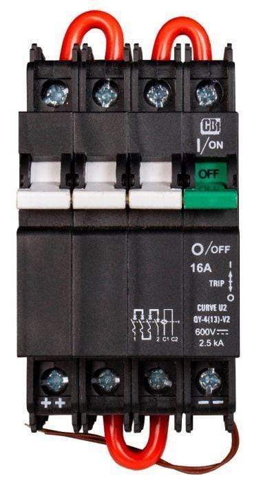 Midnite Solar 600VDC Remote Trip Din Rail Mount Breaker 16-20 amp | MNEPV-600RT - Shop Solar Kits