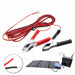 PV Wire / Battery Cable 10 AWG with Alligator Clamps to Bare End 20 Feet - ShopSolar.com