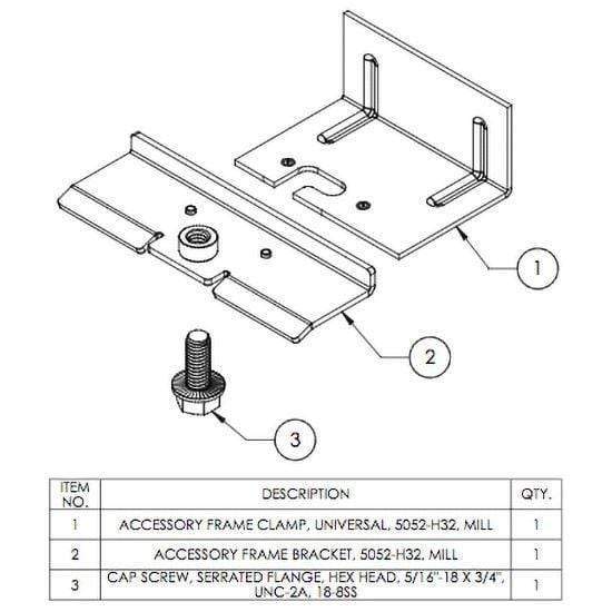 Quick Mount PV Microinverter Panel Frame Mount Clip - QMAFBU - Shop Solar Kits