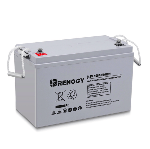 Renogy Deep Cycle AGM Battery 12 Volt 100Ah | RNG-BATT-AGM12-100 + Free Shipping - Shop Solar Kits