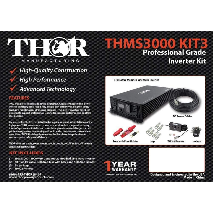 Thor - 3000 Watt Power Inverter Kit - Shop Solar Kits